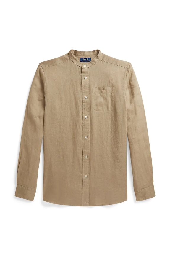 Polo Ralph Lauren Košeľa detská ľanová zelená 323964592502