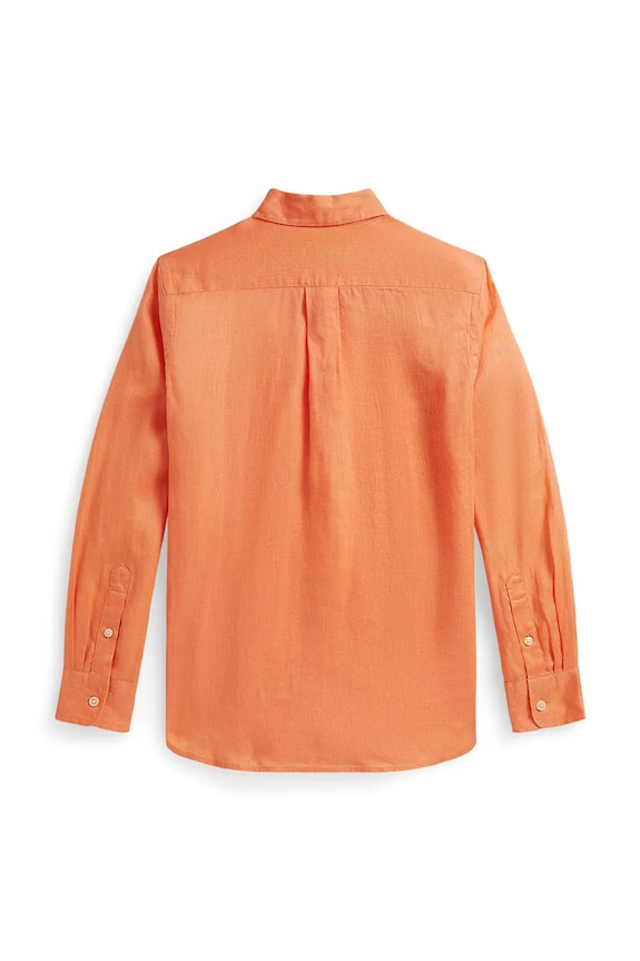 Polo Ralph Lauren koszula dziecięca lniana 323967600005 pomarańczowy SS26