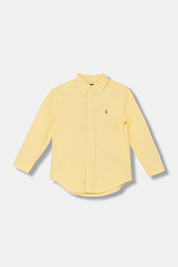 Polo Ralph Lauren camicia per bambini lunga giallo 322A12748002