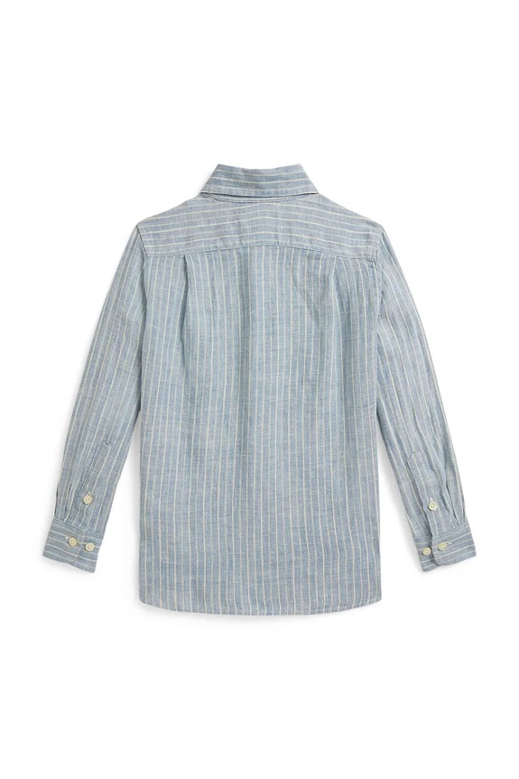 Αγορίστικα Παιδικό λινό πουκάμισο Polo Ralph Lauren 322A13343001 μπλε