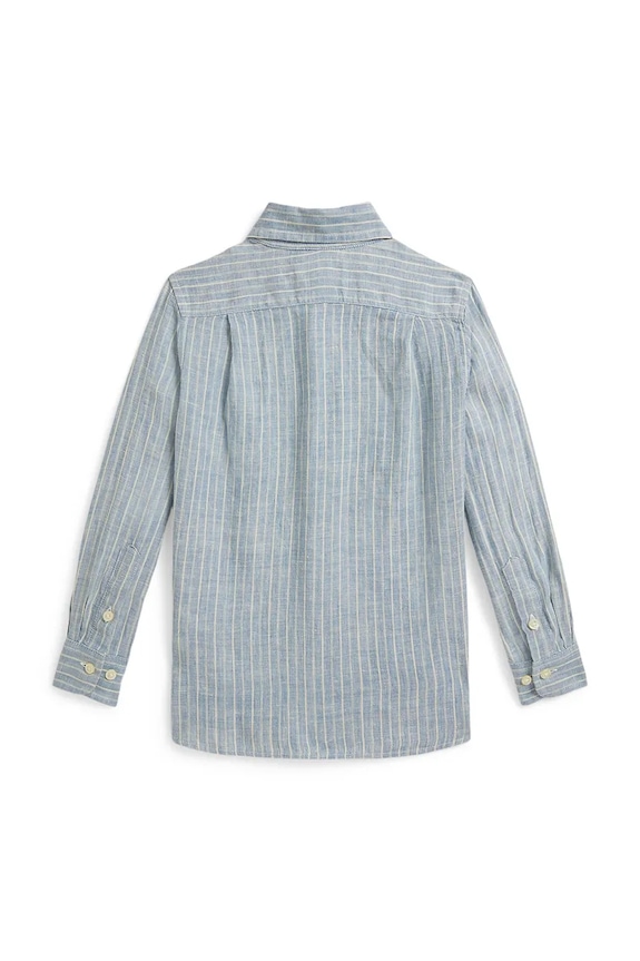Αγορίστικα Παιδικό λινό πουκάμισο Polo Ralph Lauren 322A13343001 μπλε