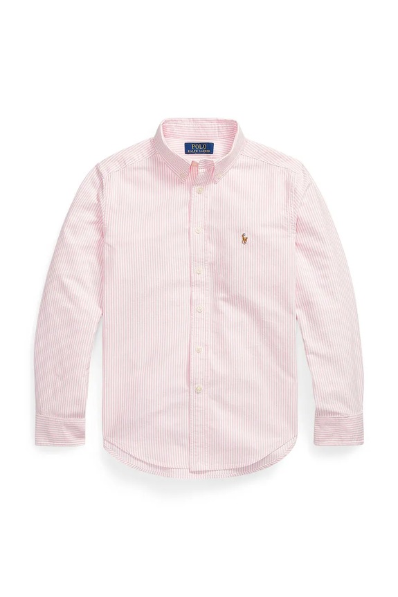 Παιδικό βαμβακερό πουκάμισο Polo Ralph Lauren casual ροζ 323A12752002