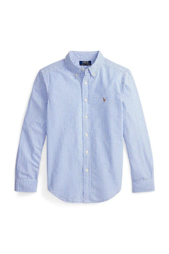 Polo Ralph Lauren cămașă de bumbac pentru copii lung albastru 323B23251001