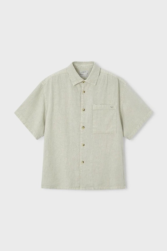 Mayoral camicia per bambini con lino Boston by Mayoral 6179.7H.Boston.PPY2 verde SS26