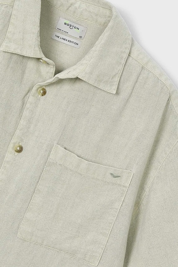Mayoral camicia per bambini con lino Boston by Mayoral verde 6179.7H.Boston.PPY2