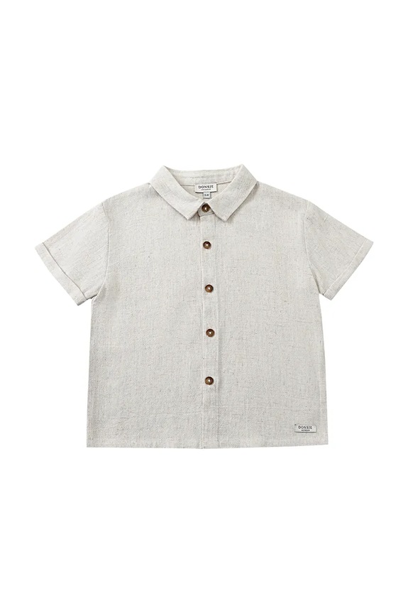 Παιδικό πουκάμισο με λινό Donsje Brammie Shirt 4099500 λευκό SS26