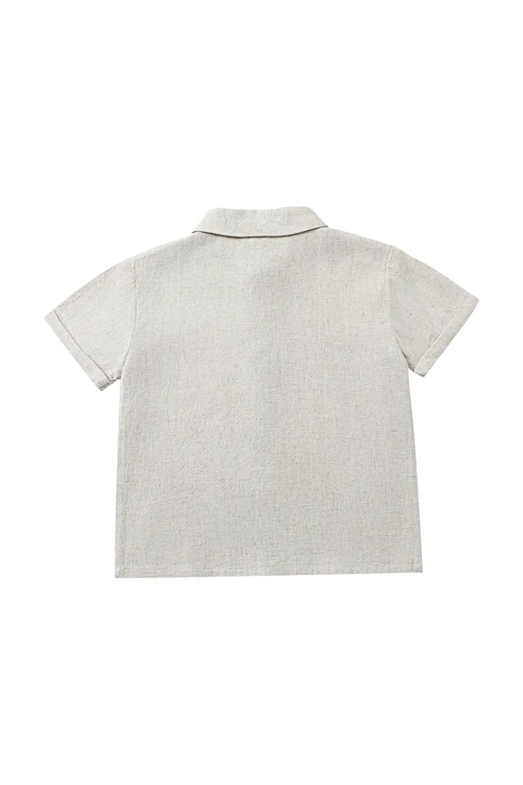 Αγορίστικα Παιδικό πουκάμισο με λινό Donsje Brammie Shirt 4099500 λευκό