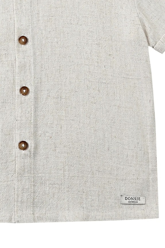 Παιδικό πουκάμισο με λινό Donsje Brammie Shirt 4099500 λευκό