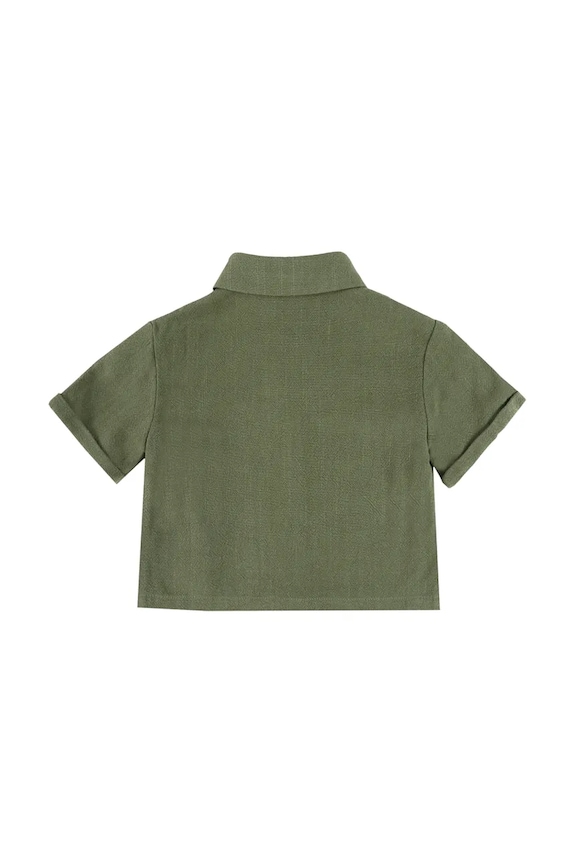 Αγορίστικα Παιδικό πουκάμισο με λινό Donsje Brammie Shirt 4099500 πράσινο