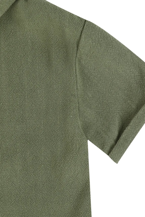 Παιδικό πουκάμισο με λινό Donsje Brammie Shirt 4099500 πράσινο