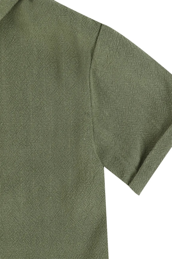 Παιδικό πουκάμισο με λινό Donsje Brammie Shirt 4099500 πράσινο