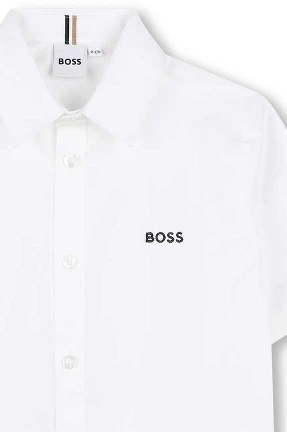 Chłopiec BOSS koszula bawełniana dziecięca J53160.102.108 biały