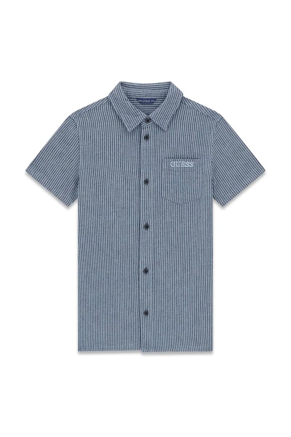Guess košeľa detská bavlnená L6GH03.WN400.PPY2.M tmavomodrá SS26