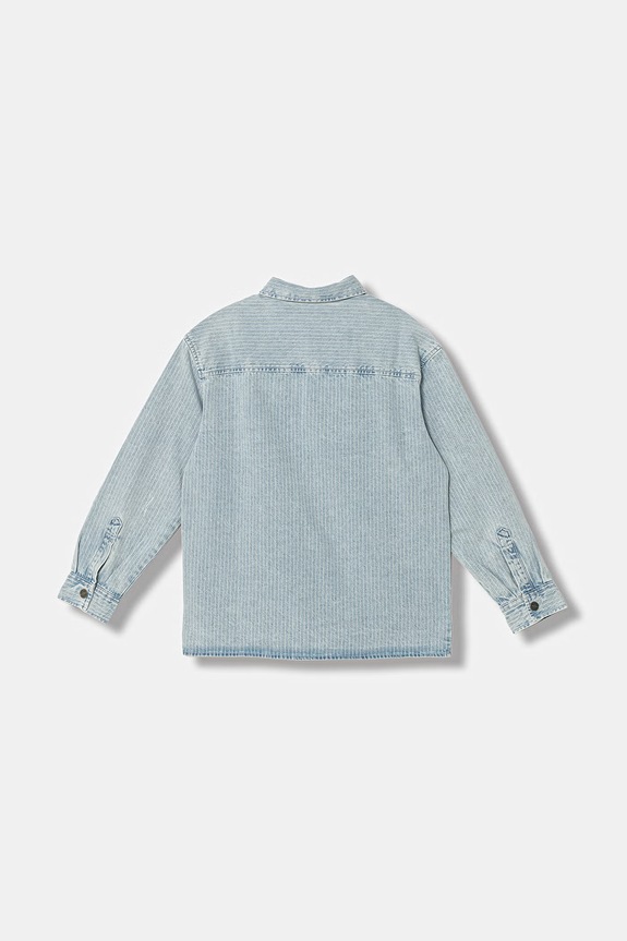 United Colors of Benetton cămașă pentru copii, din denim 5PY3CQ04M.G.Stagionale albastru SS26
