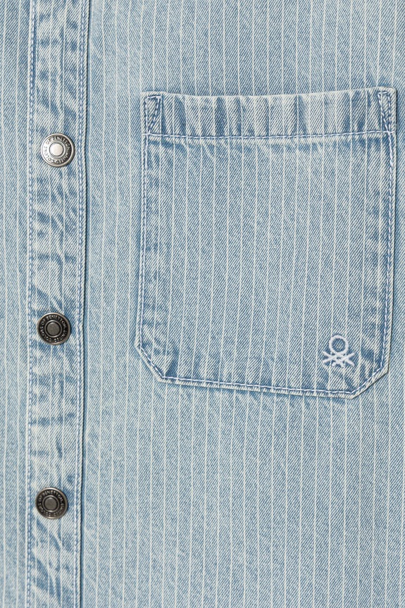 Băieți United Colors of Benetton cămașă pentru copii, din denim 5PY3CQ04M.G.Stagionale albastru