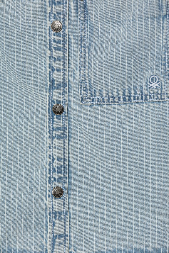 Băieți United Colors of Benetton cămașă pentru copii, din denim 5PY3GQ02Z.P.Stagionale albastru