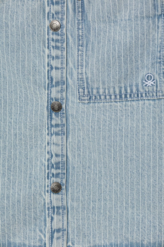 Băieți United Colors of Benetton cămașă pentru copii, din denim 5PY3GQ02Z.P.Stagionale albastru