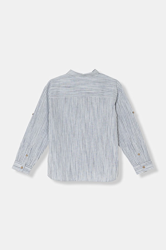 United Colors of Benetton koszula dziecięca z lnem 58DNCQ04W.G.Stagionale niebieski SS26