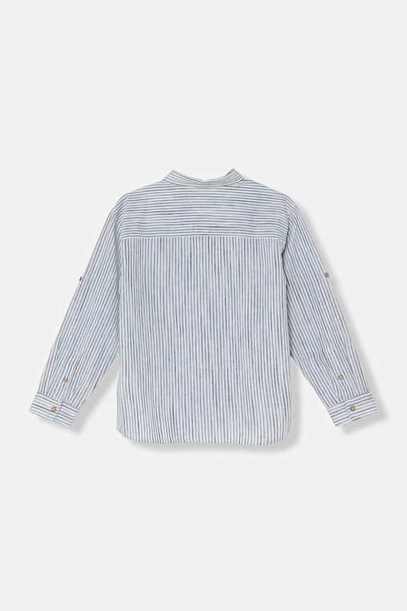 United Colors of Benetton koszula dziecięca z lnem 58DNCQ04W.G.Stagionale niebieski SS26