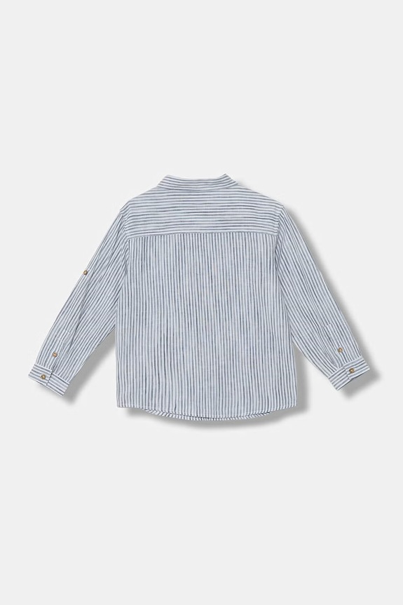 United Colors of Benetton koszula dziecięca z lnem 58DNGQ036.P.Stagionale niebieski SS26