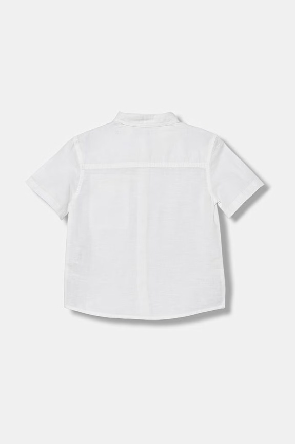 United Colors of Benetton πουκάμισο παιδικό με λινό 5IPVGQ033.P.Stagionale λευκό SS26