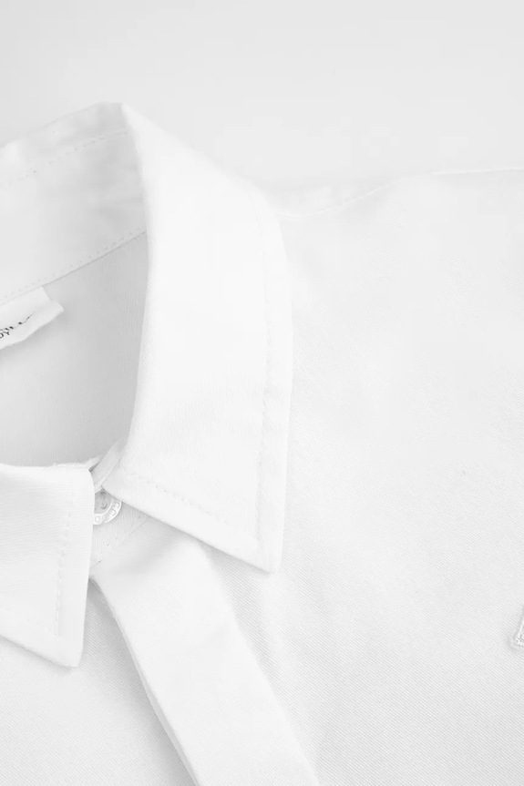 Αγορίστικα Coccodrillo πουκάμισο παιδικό με βαμβάκι WC6136104EJB λευκό