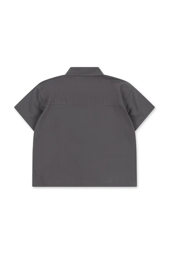 Chłopiec Konges Sløjd koszula dziecięca bawełniana HARVEY SS SHIRT GOTS KS105448.PPY2 szary