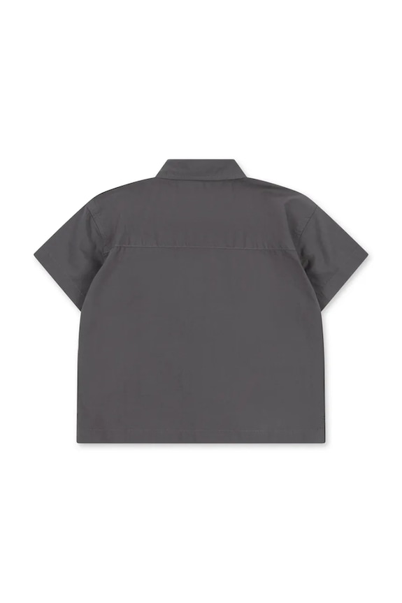 Chłopiec Konges Sløjd koszula dziecięca bawełniana HARVEY SS SHIRT GOTS KS105448.PPY2 szary