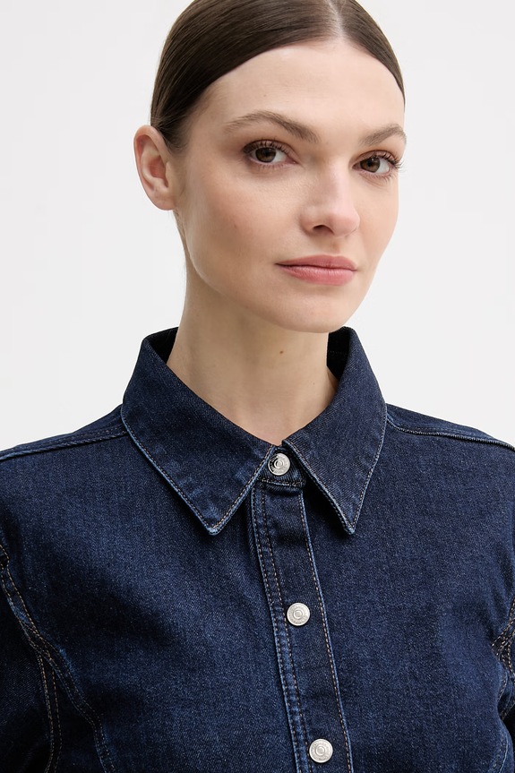 Calvin Klein Jeans cămașă jeans bleumarin LV047E709G
