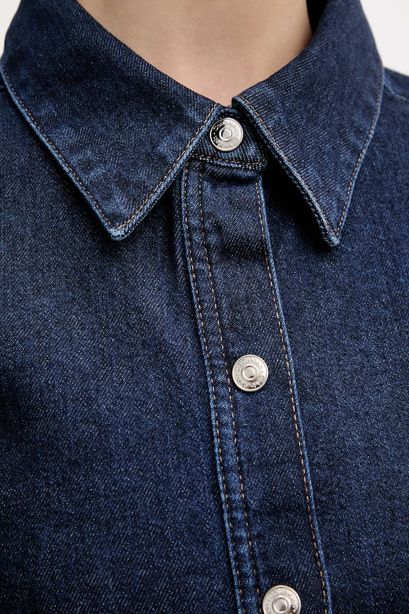 Calvin Klein Jeans cămașă jeans LV047E709G bleumarin