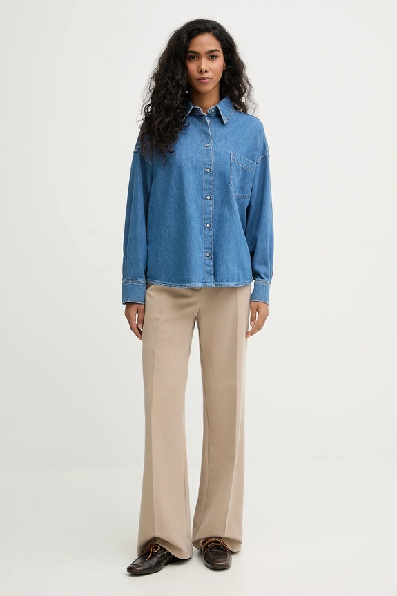 Дънкова риза Weekend Max Mara FOGGIA 2615111011600 тъмносин SS26