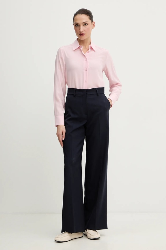 Hodvábna košeľa Weekend Max Mara CURVONE 2615111121600 ružová SS26