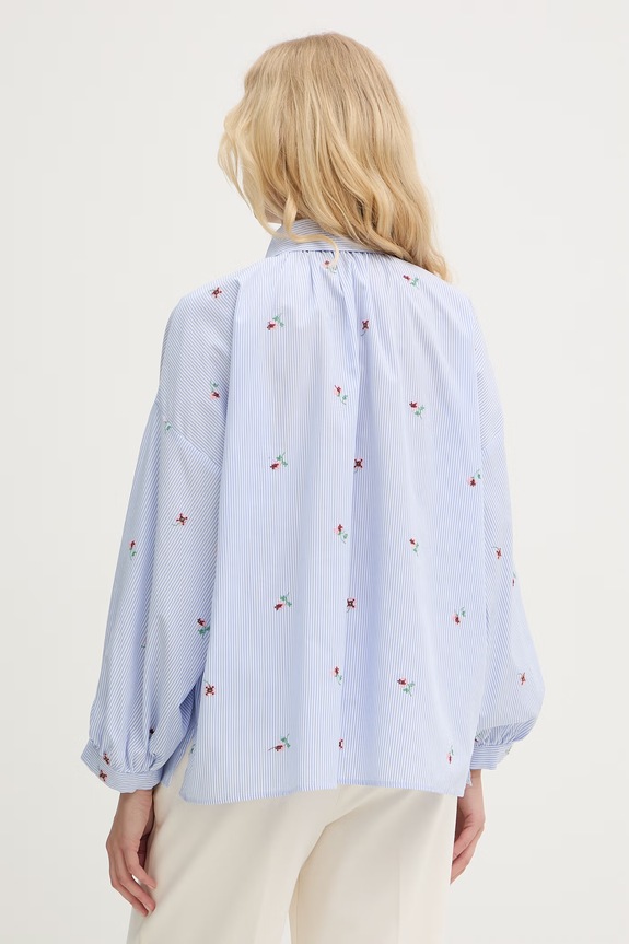 Oblečenie Weekend Max Mara košeľa dámska bavlnená BUTTERFLY 2615111042600 modrá