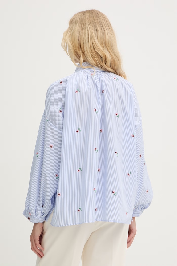 Oblečenie Weekend Max Mara košeľa dámska bavlnená BUTTERFLY 2615111042600 modrá
