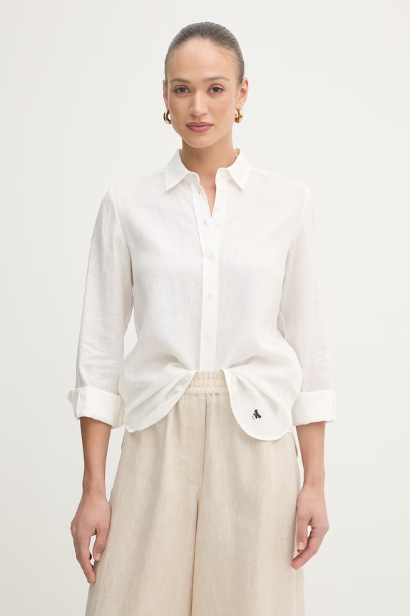Weekend Max Mara košeľa dámska ľanová WERNER biela 2615111072600