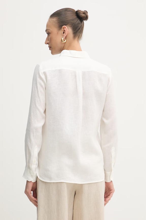 Oblečenie Weekend Max Mara košeľa dámska ľanová WERNER 2615111072600 biela