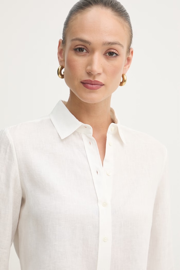Weekend Max Mara košeľa dámska ľanová WERNER biela 2615111072600