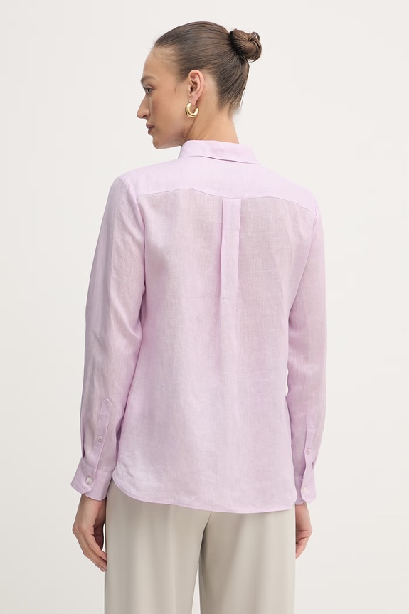 Oblečenie Weekend Max Mara košeľa dámska ľanová WERNER 2615111072600 ružová