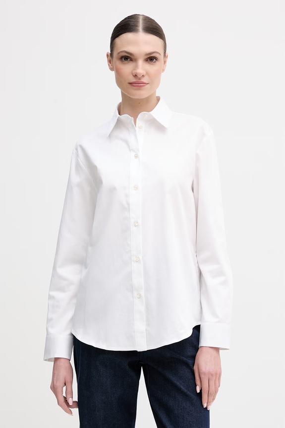 MM by Max Mara koszula bawełniana VELOCE bawełna biały 2616111017600