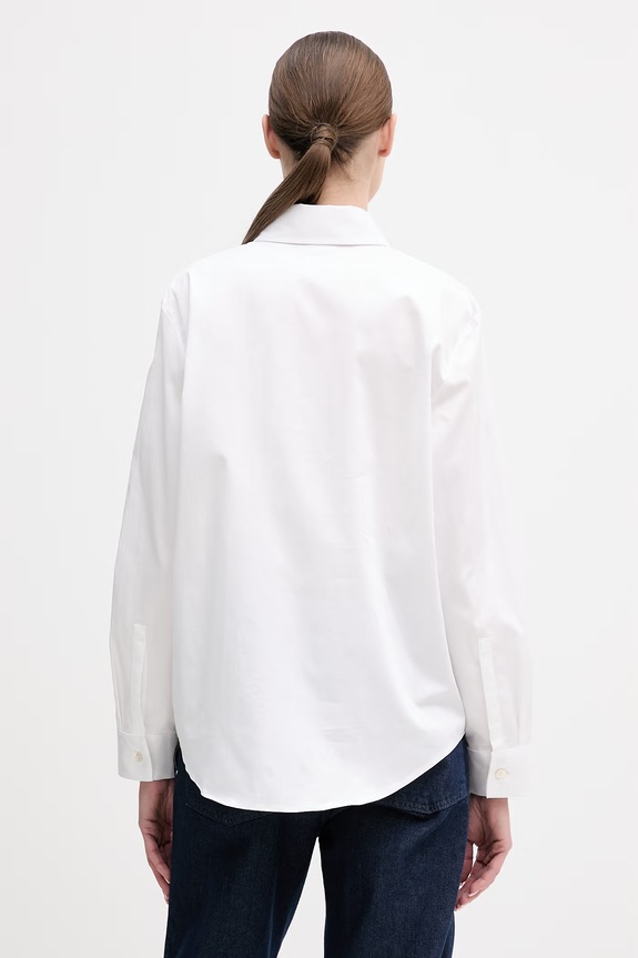 Odzież MM by Max Mara koszula bawełniana VELOCE 2616111017600 biały