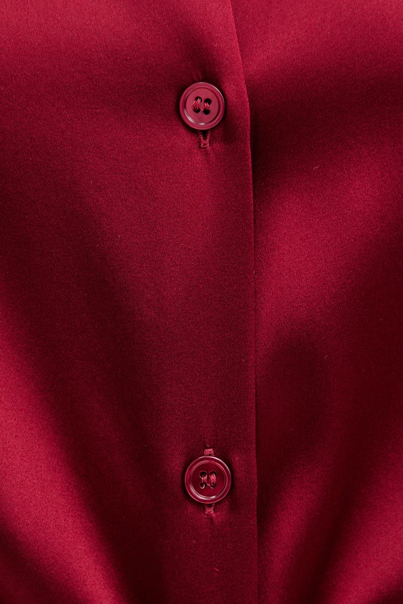 MM by Max Mara koszula z dodatkiem jedwabiu QUARTO 2616111047600 czerwony