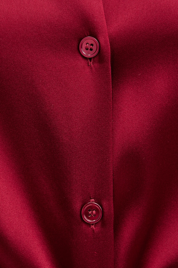 MM by Max Mara koszula z dodatkiem jedwabiu QUARTO 2616111047600 czerwony