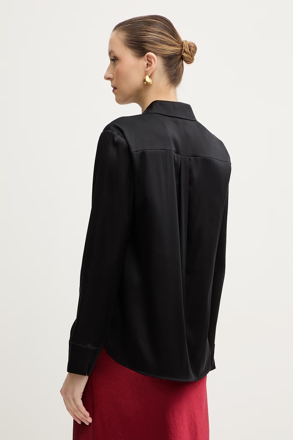 Îmbrăcăminte MM by Max Mara cămașă de mătase QUARTO 2616111047600 negru