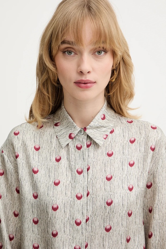 MM by Max Mara koszula jedwabna OSPITE beżowy 2616111057600