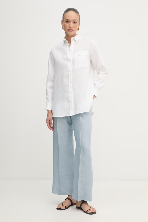MM by Max Mara πουκάμισο γυναικείο λινό FILO 2616111028600 λευκό SS26