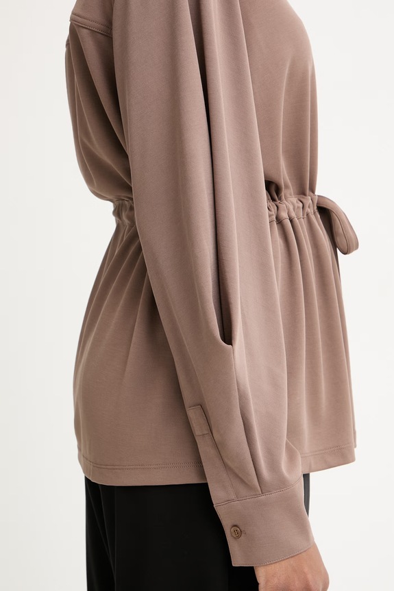 MM by Max Mara koszula damska z modalem PASSO 2616951048600 brązowy