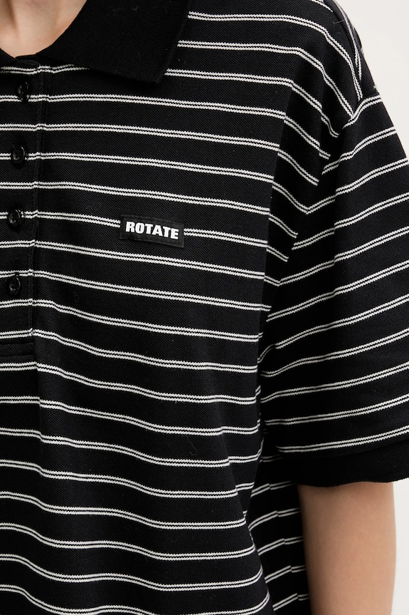 Bavlněné polo tričko Rotate 115643000 černá