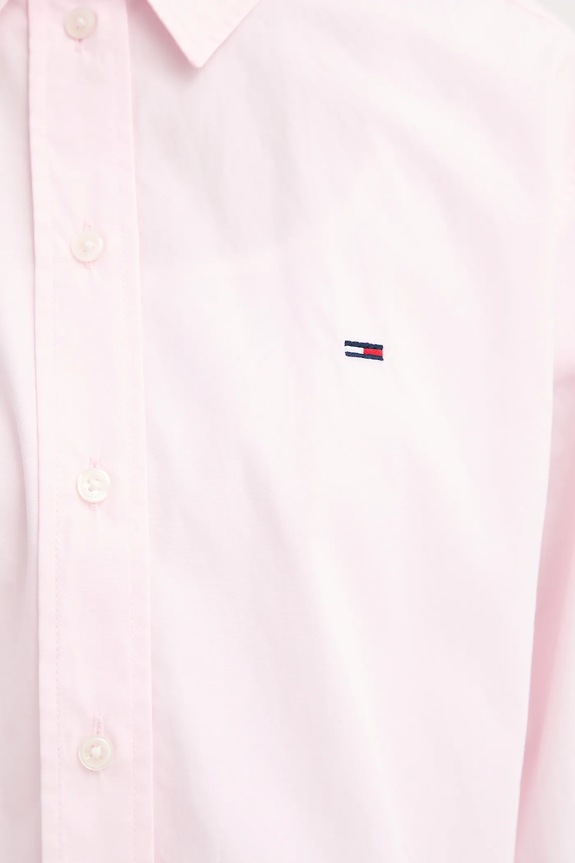Bavlněná košile Tommy Jeans DW0DW22078 růžová
