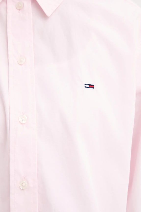 Bavlněná košile Tommy Jeans DW0DW22078 růžová