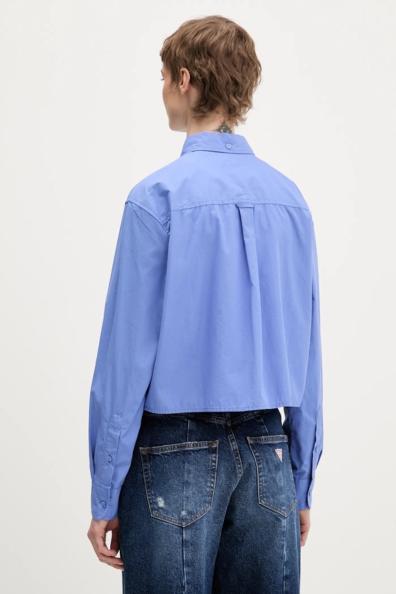 Odzież Tommy Jeans koszula bawełniana DW0DW22078 fioletowy